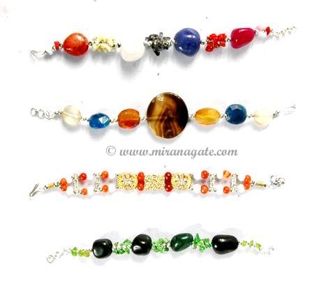 Manufacturers Exporters and Wholesale Suppliers of agate gemstone bracelets. Khambhat Gujarat